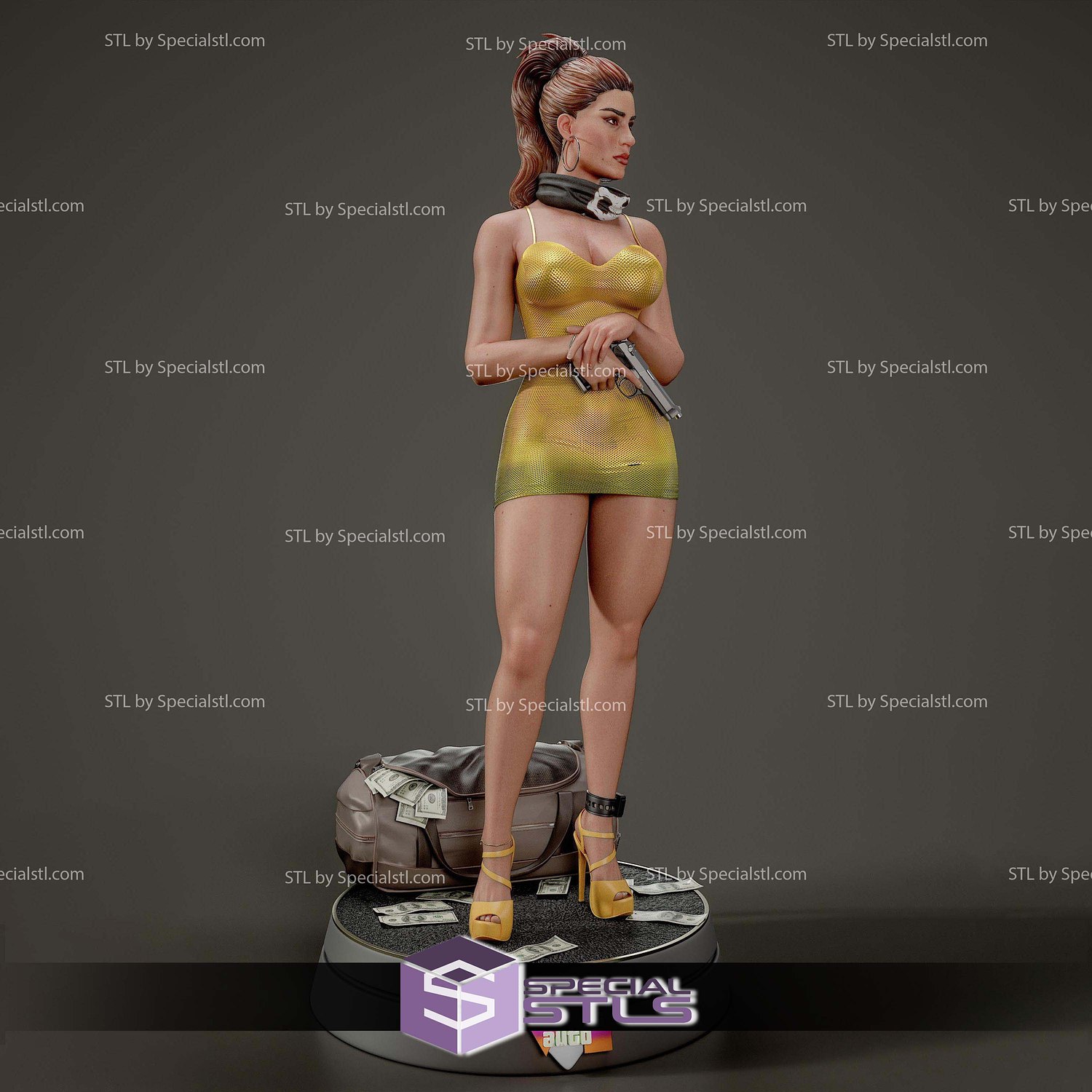Lucia Caminos GTA STL Files 3D Model — view 7