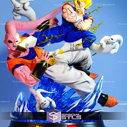 Vegito Attack Buu 3D Printer Files STL Model
