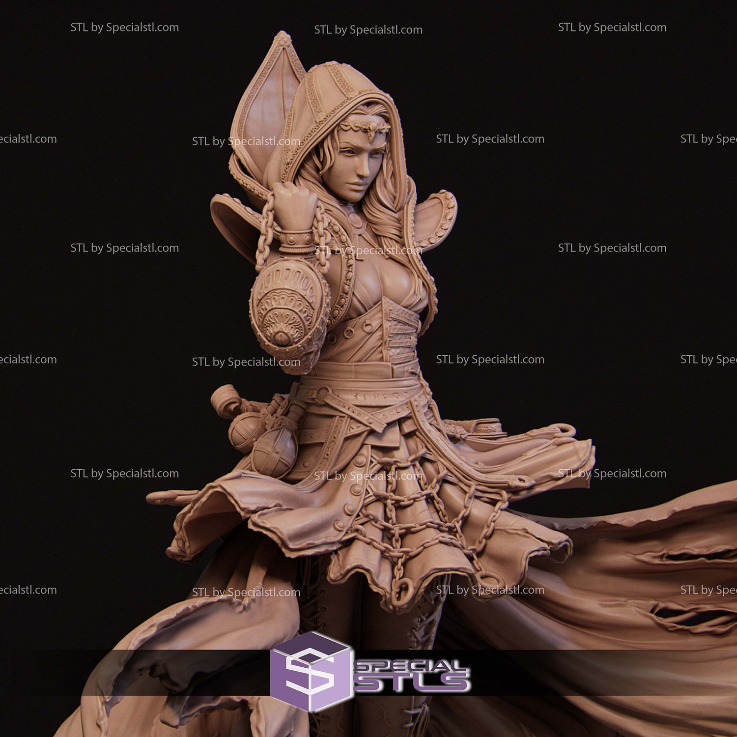 Camelia The Dark Summoner 3D Printer Files STL Model — view 5