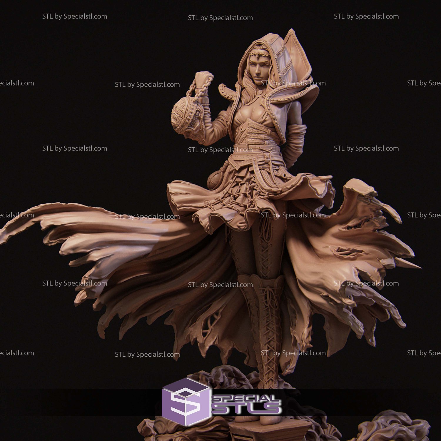 Camelia The Dark Summoner 3D Printer Files STL Model — view 6