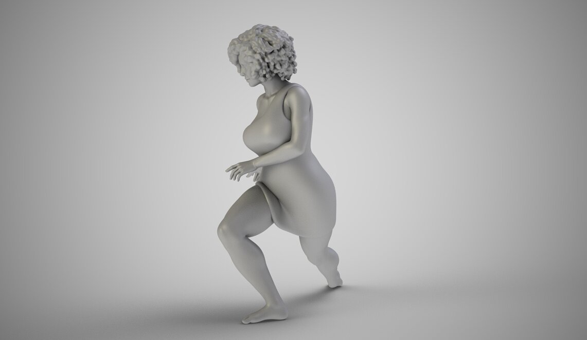 Dance Rehearsal 2 3D FBX Model — view 3