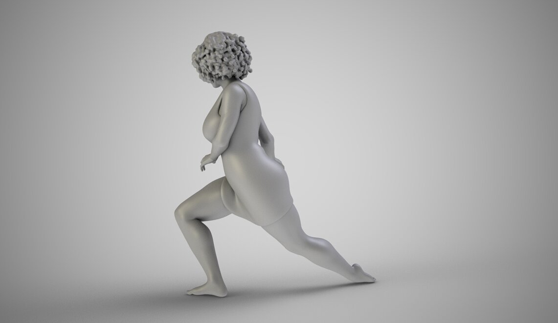 Dance Rehearsal 2 3D FBX Model — view 4