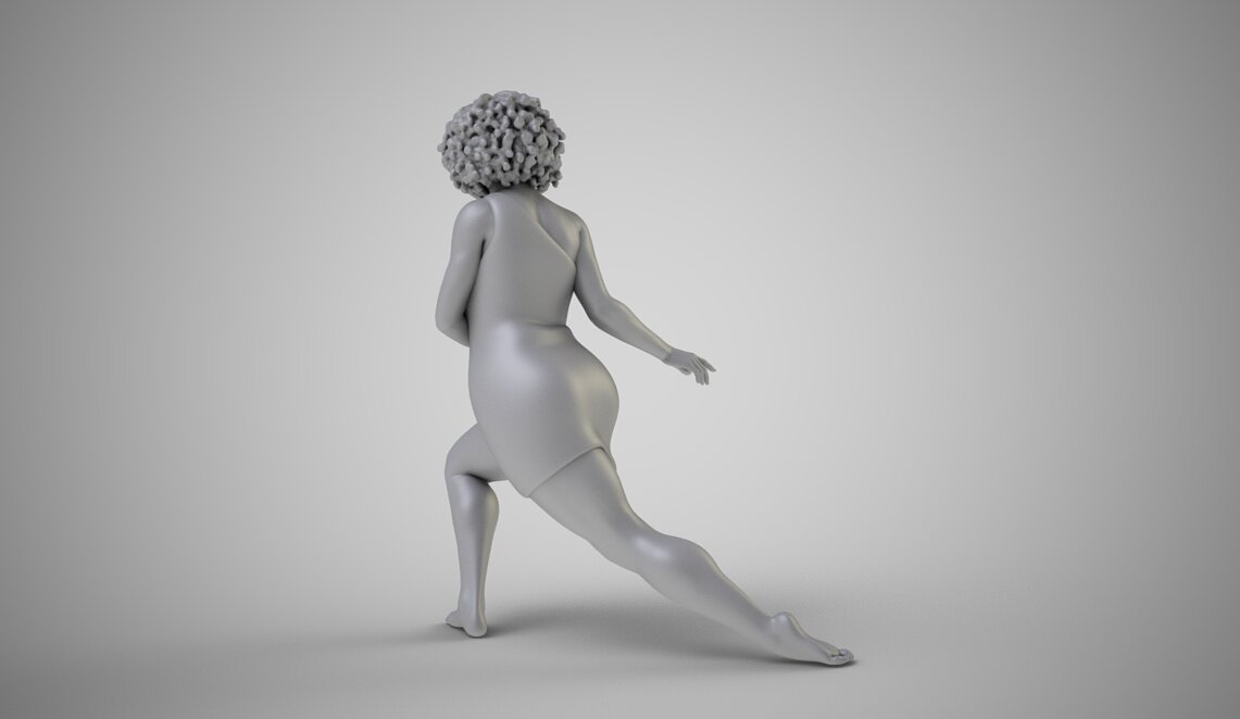 Dance Rehearsal 2 3D FBX Model — view 5