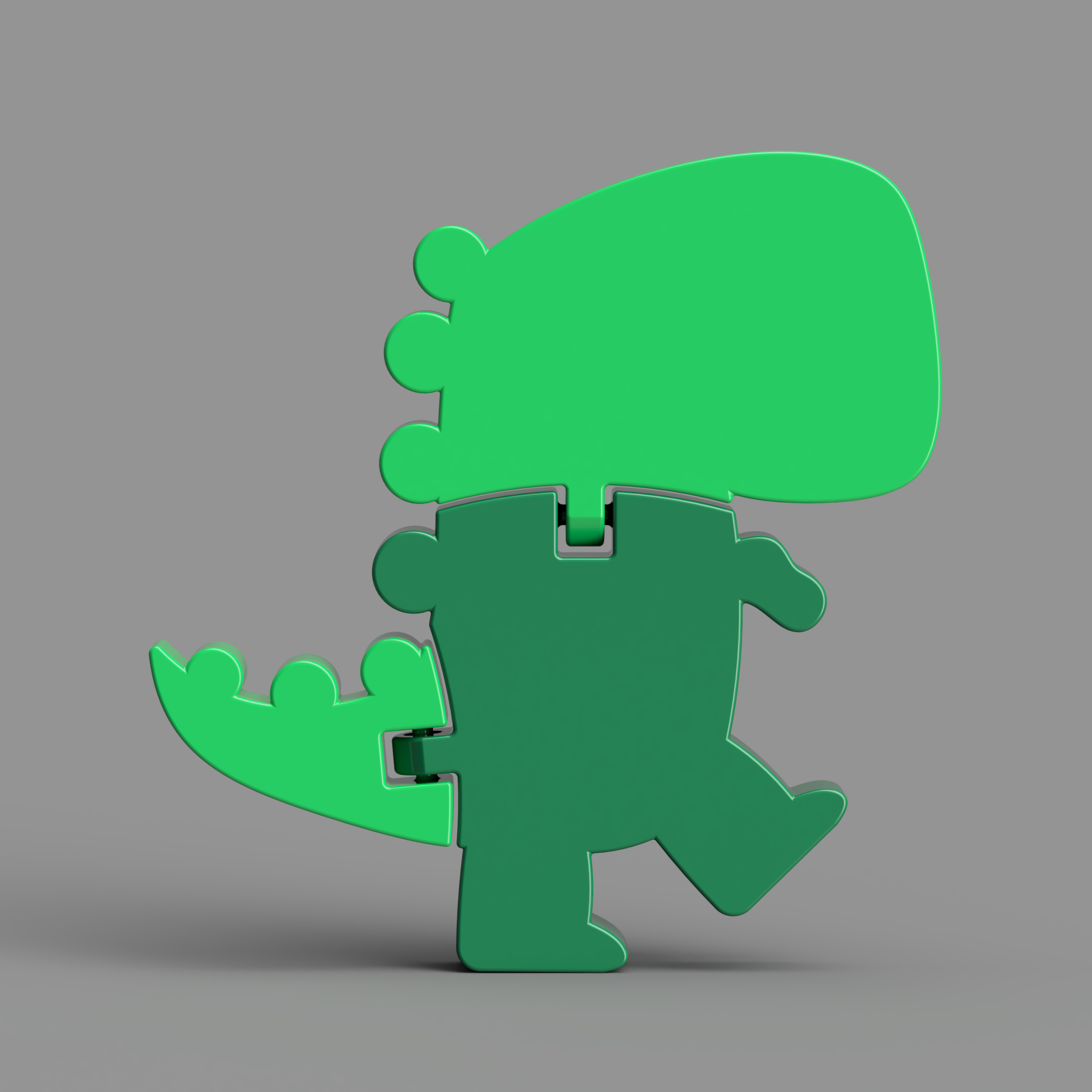 Articulated T-Rex Dinosaur 3D STL Model