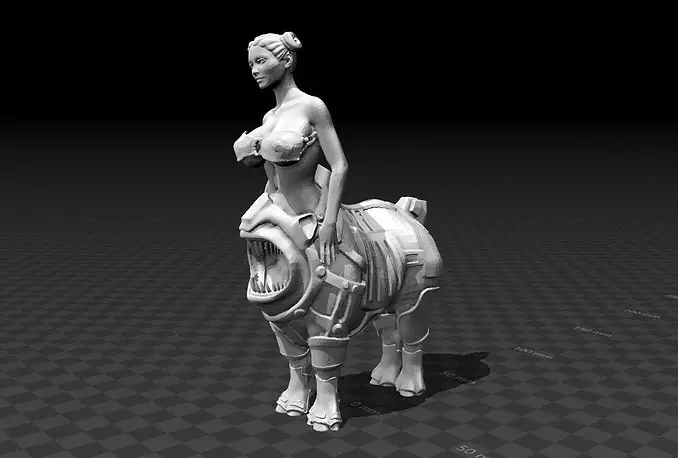 Alien Centaur 3D OBJ Model