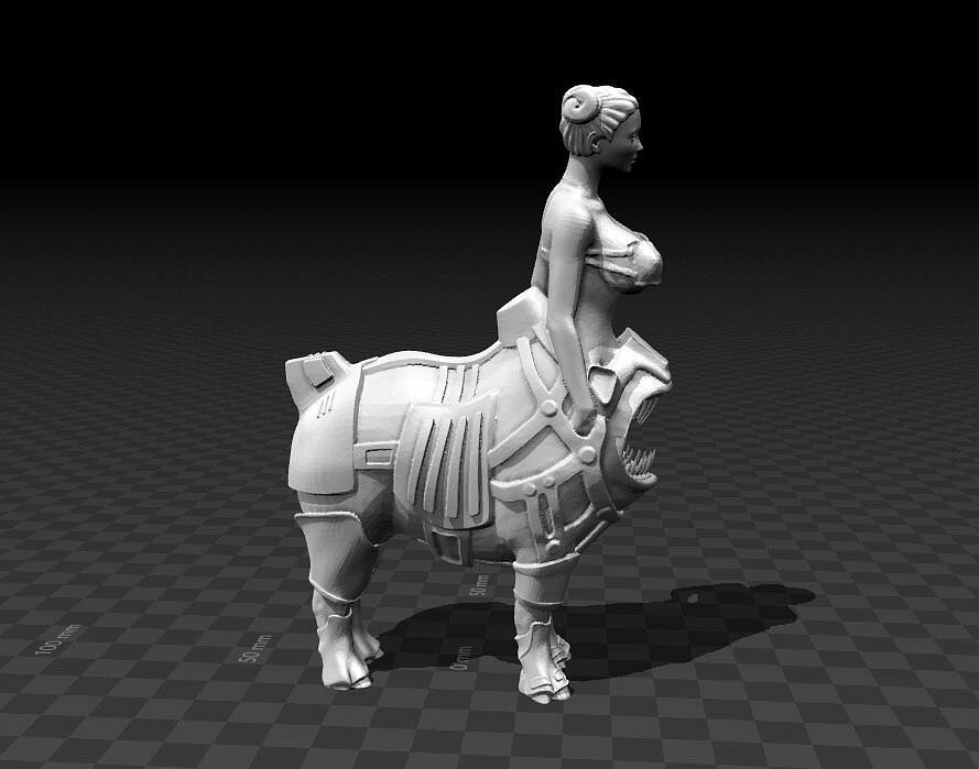 Alien Centaur 3D OBJ Model — view 2