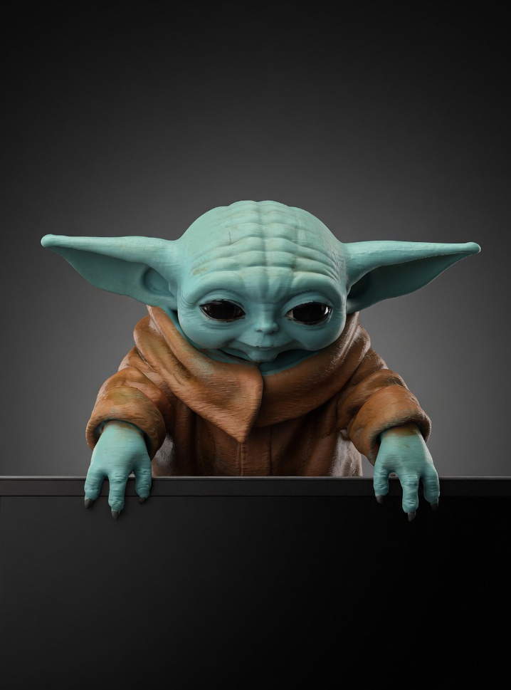 Grogu Monitor Pal 3D STL Model — view 3