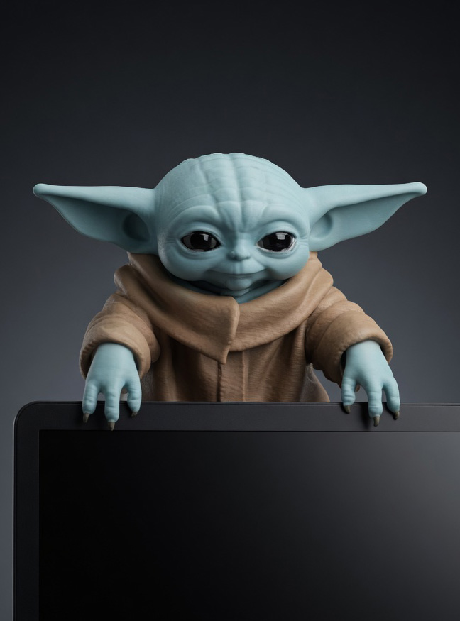 Grogu Monitor Pal 3D STL Model — view 4