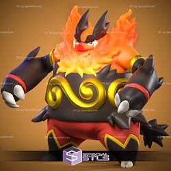 Emboar Pokemon Complete STL Files 3D Model