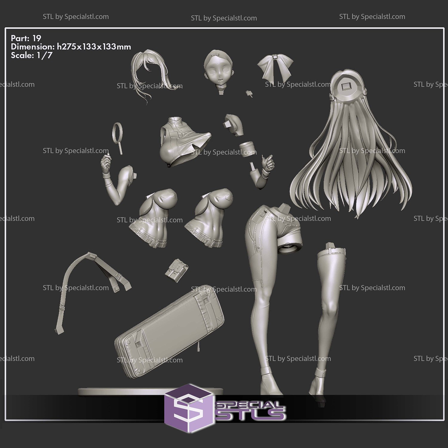 Folkwang Nikke 3D Printer Files STL Model — view 8