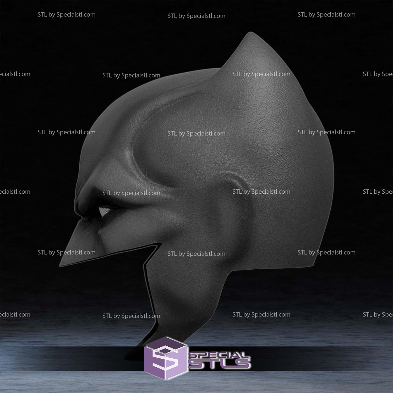 Cosplay STL Files Rebirth Batman mask 3D Model — view 5