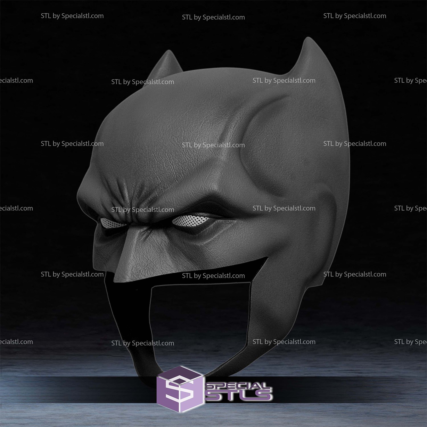 Cosplay STL Files Rebirth Batman mask 3D Model — view 6