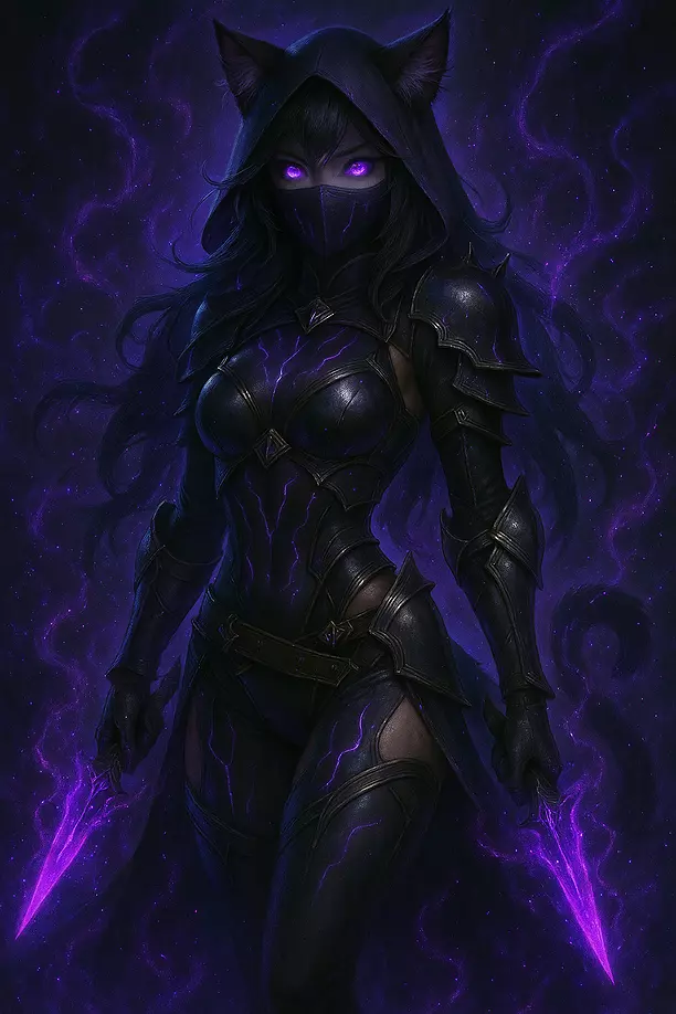 Voidborn Cat Assassin 3D USDZ Model