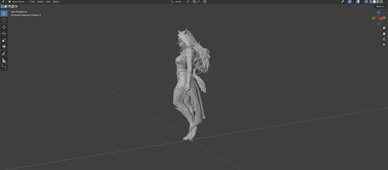 Voidborn Cat Assassin 3D USDZ Model — view 3