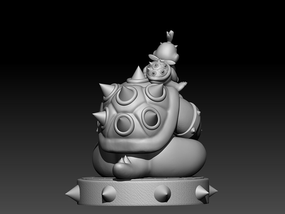 Bowser and Bowser Jr 3D STL Model — view 4