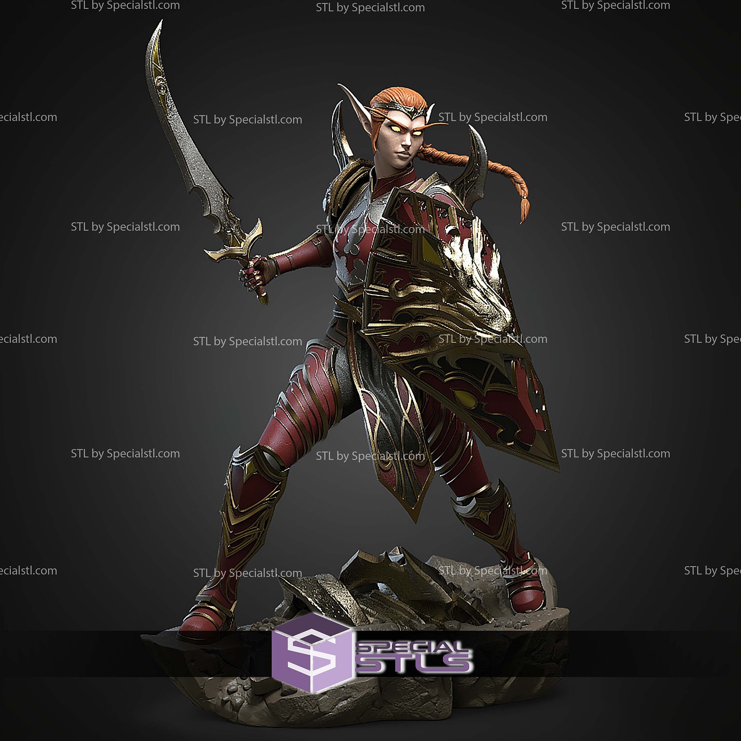 Lady Liadrin Warcraft STL Files 3D Model — view 5
