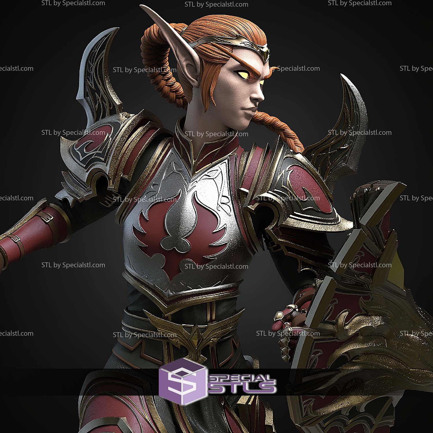 Lady Liadrin Warcraft STL Files 3D Model — view 6