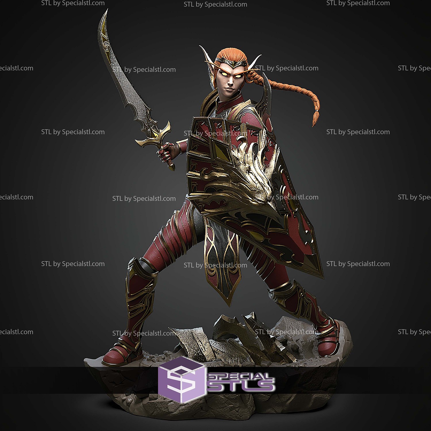 Lady Liadrin Warcraft STL Files 3D Model — view 7