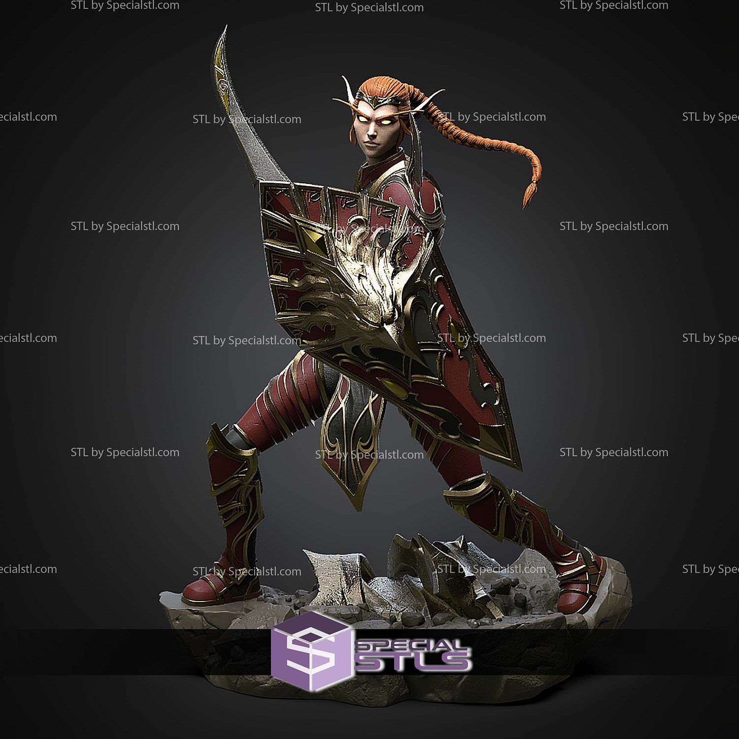 Lady Liadrin Warcraft STL Files 3D Model — view 8