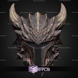 Cosplay STL Files Nergigante Mandalorian Helmet 3D Model