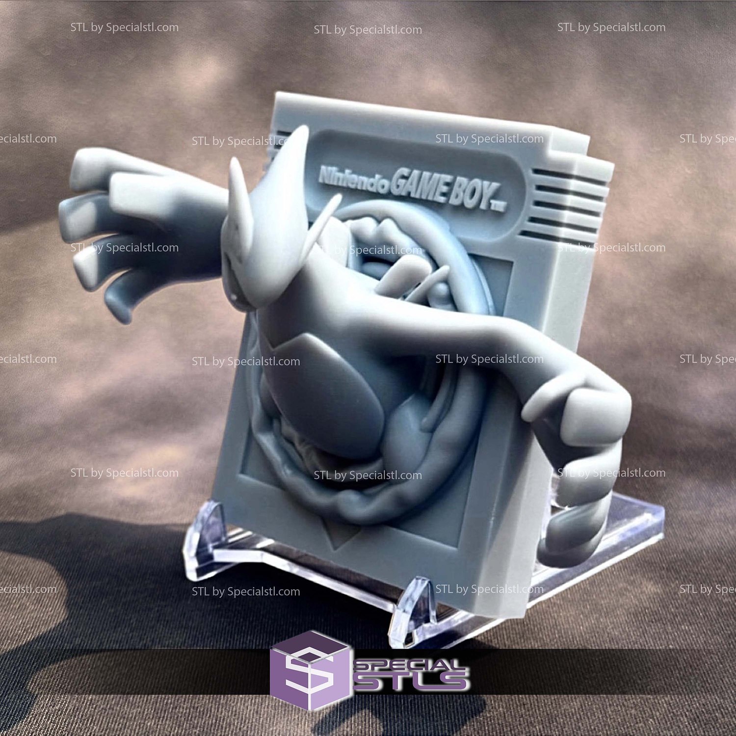 Pokemon Ruby Gameboy Silver Cartridge Lugia STL 3D Model — view 4