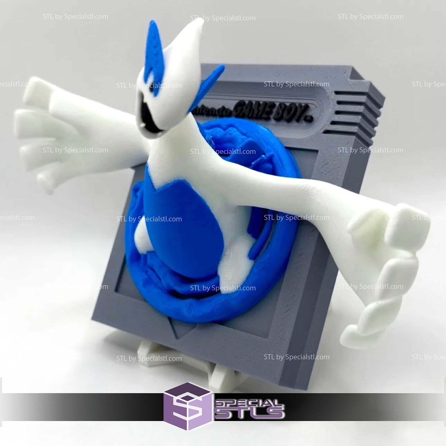 Pokemon Ruby Gameboy Silver Cartridge Lugia STL 3D Model — view 5