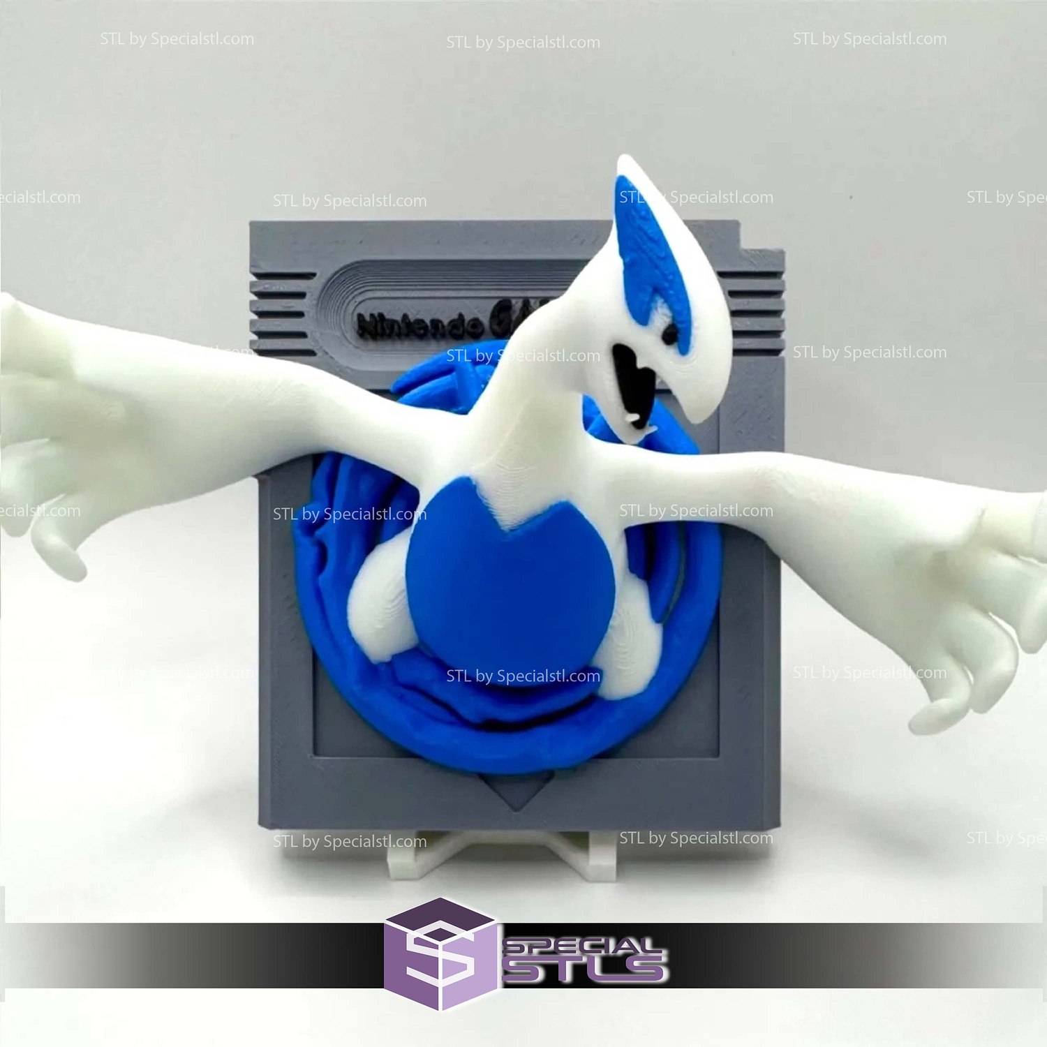 Pokemon Ruby Gameboy Silver Cartridge Lugia STL 3D Model — view 7