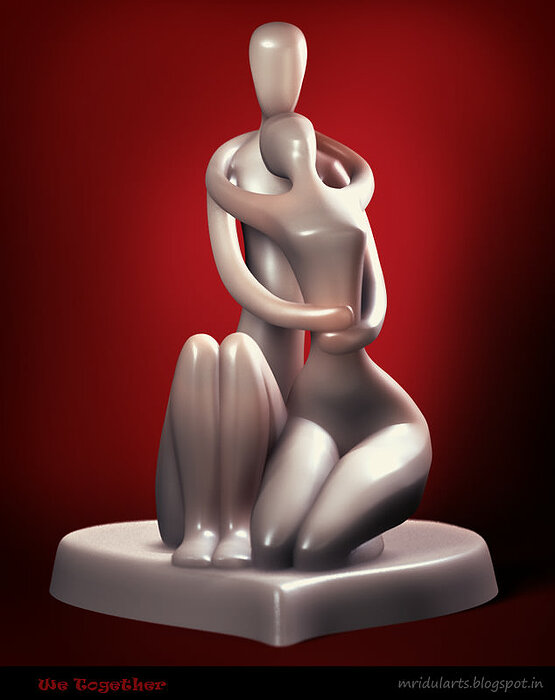 We Together 3D OBJ Model — view 2