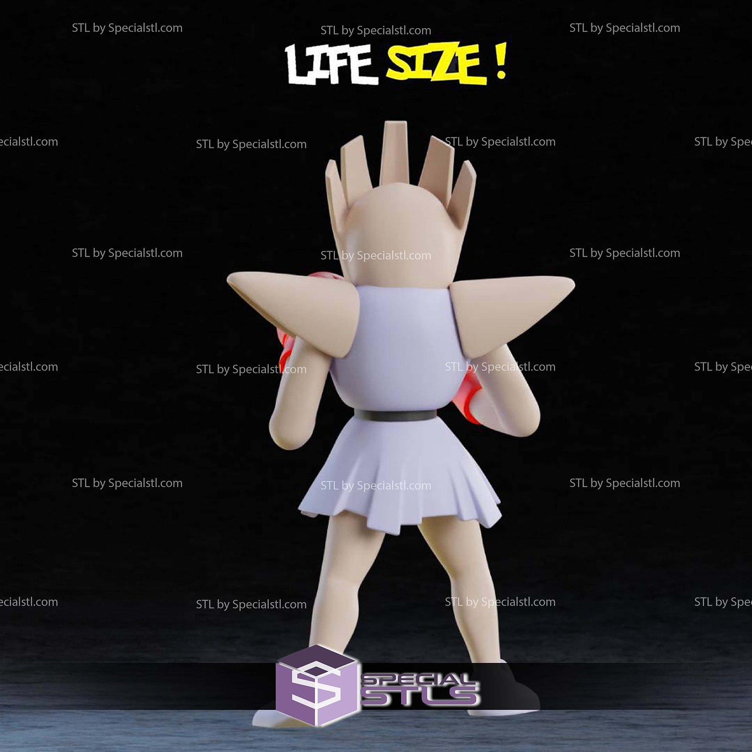 Life Size Hitmonchan Pokemon STL Files 3D Model — view 2
