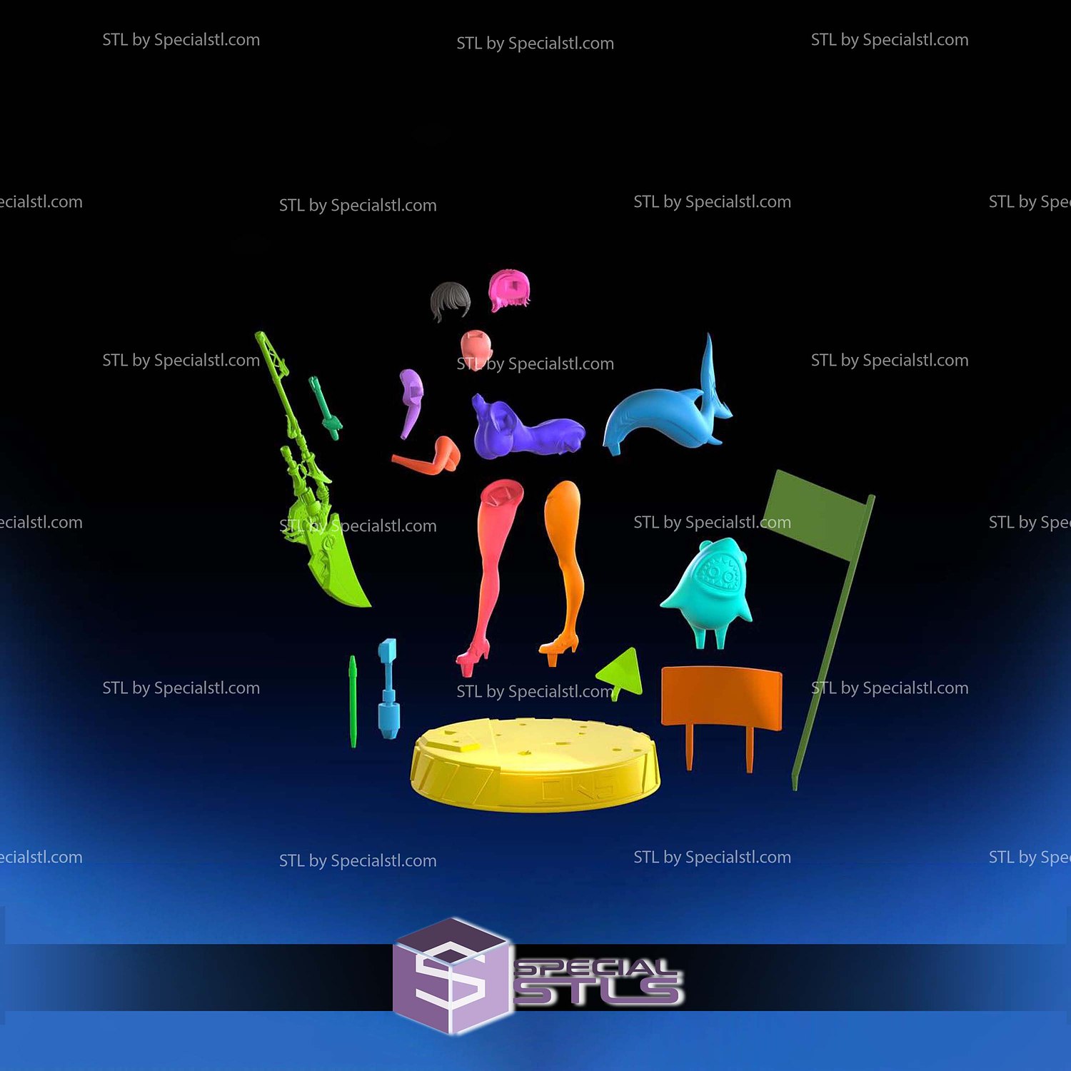 Ellen Joe Zenless Zone Zero Beach Outfit STL Files 3D Model — view 2
