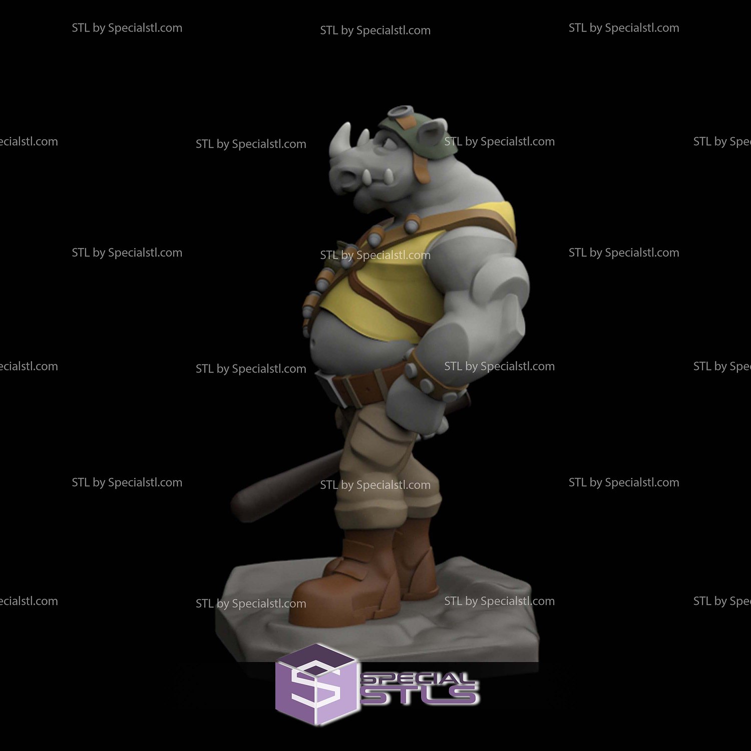 Disney Infinity Style STL Collection - Rocksteady 3D Model — view 3