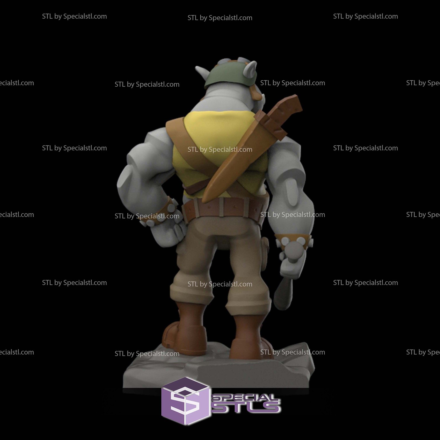 Disney Infinity Style STL Collection - Rocksteady 3D Model — view 4