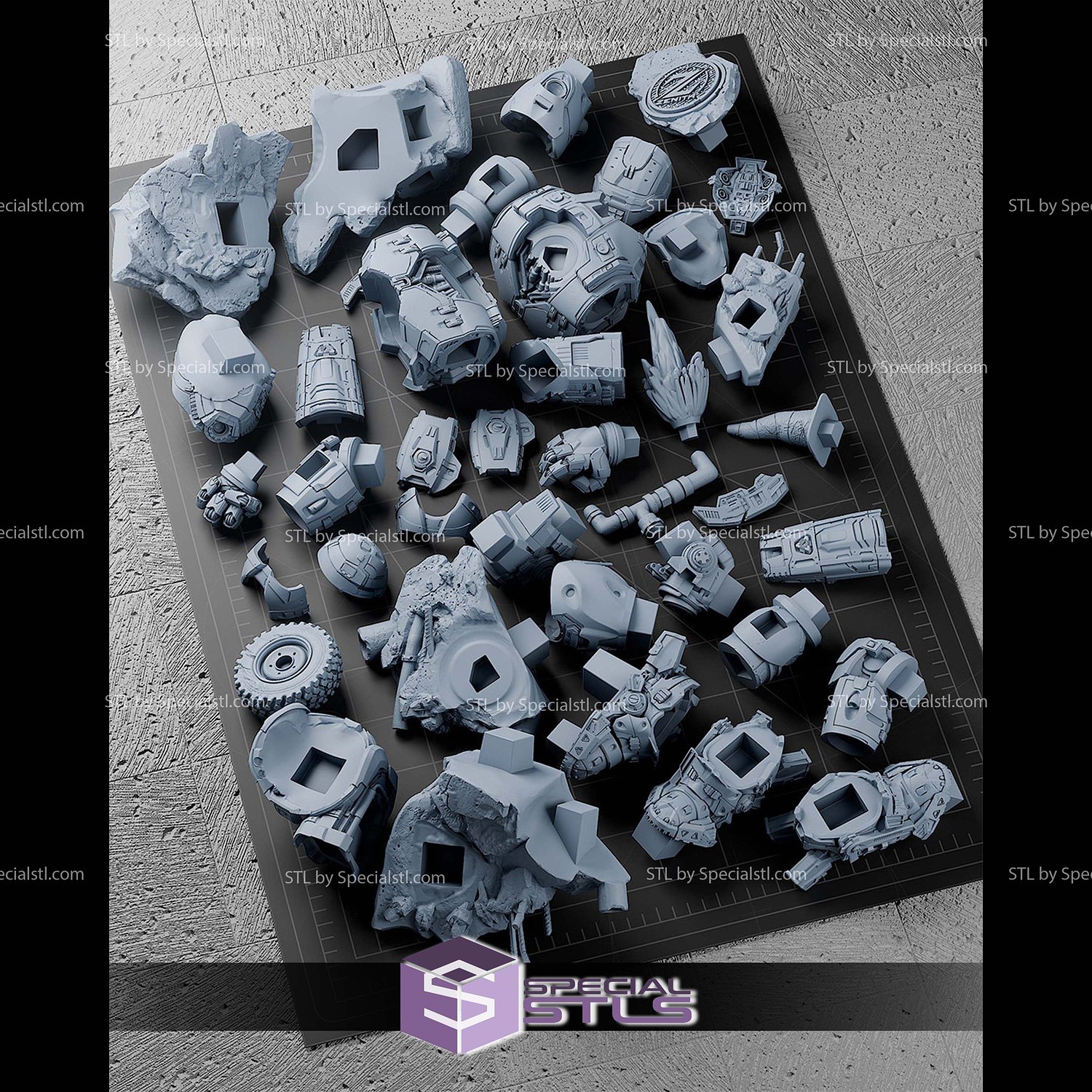 Hulkbuster 495mm Titan of Iron and Fury STL Files 3D Model — view 2