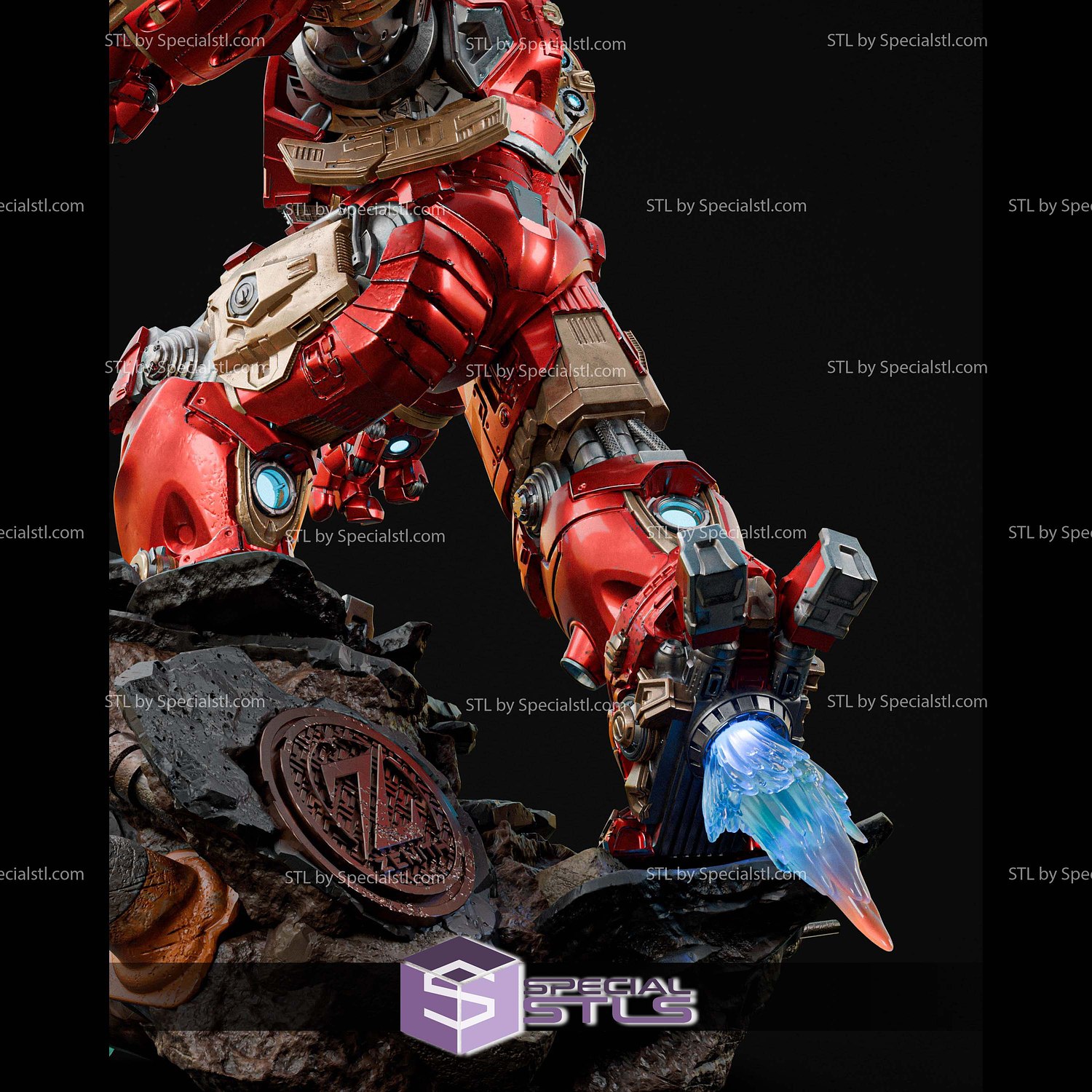 Hulkbuster 495mm Titan of Iron and Fury STL Files 3D Model — view 3