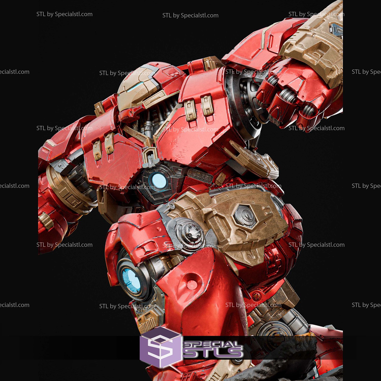 Hulkbuster 495mm Titan of Iron and Fury STL Files 3D Model — view 4