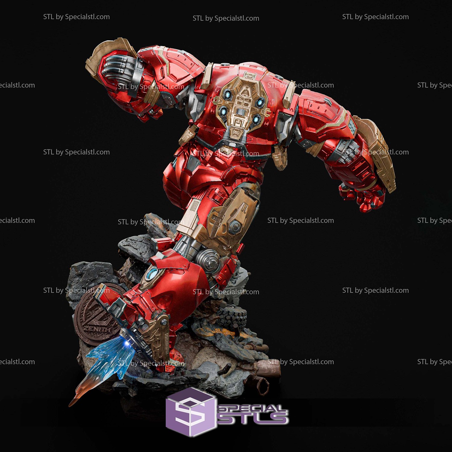 Hulkbuster 495mm Titan of Iron and Fury STL Files 3D Model — view 5