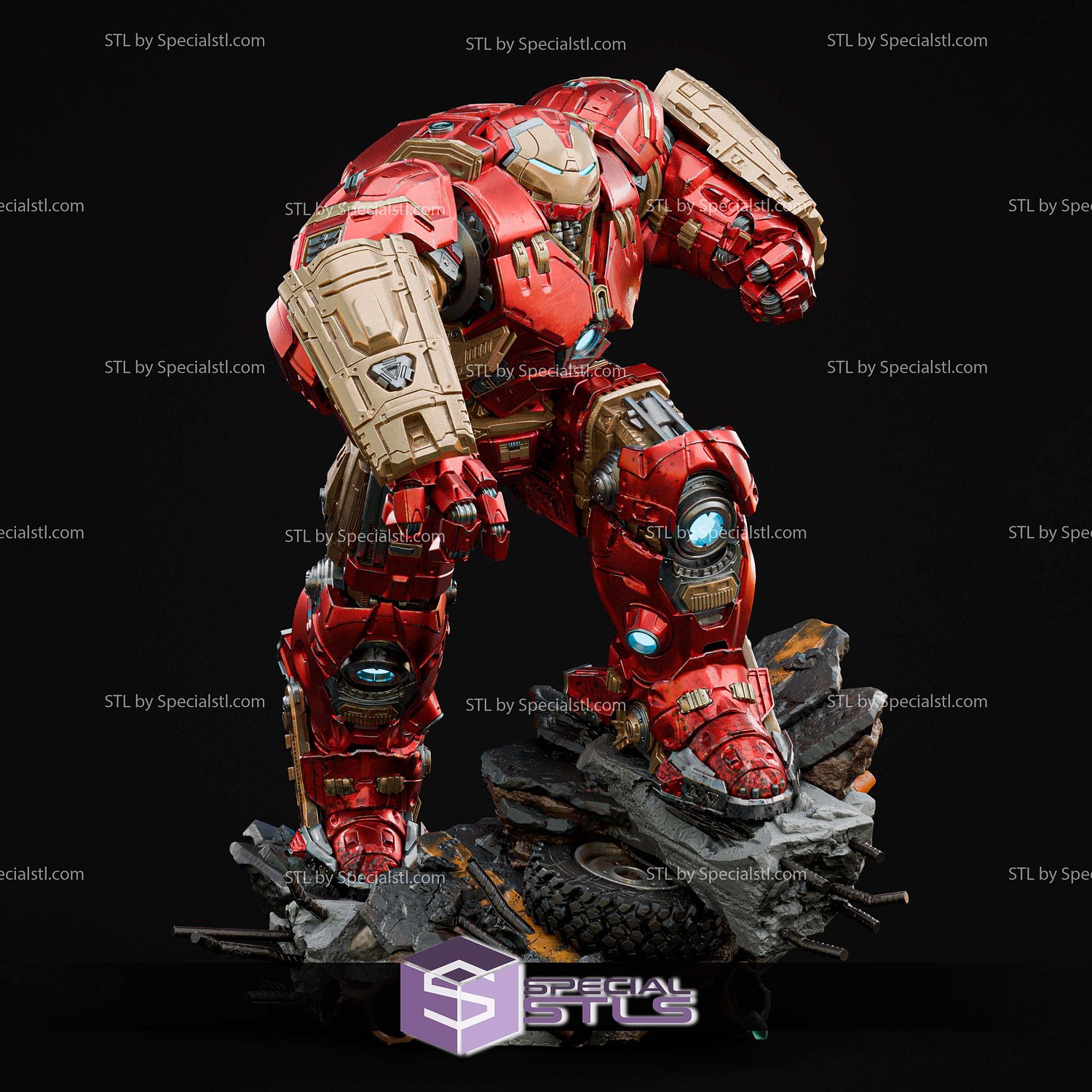 Hulkbuster 495mm Titan of Iron and Fury STL Files 3D Model — view 7