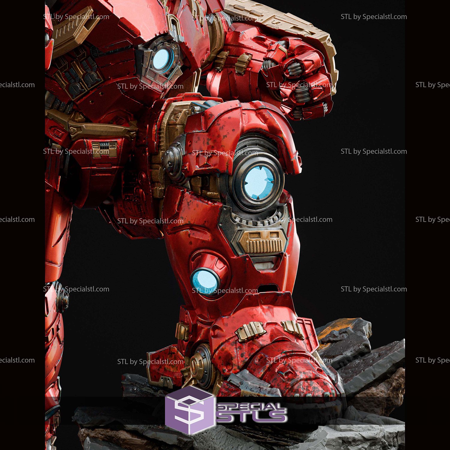 Hulkbuster 495mm Titan of Iron and Fury STL Files 3D Model — view 8