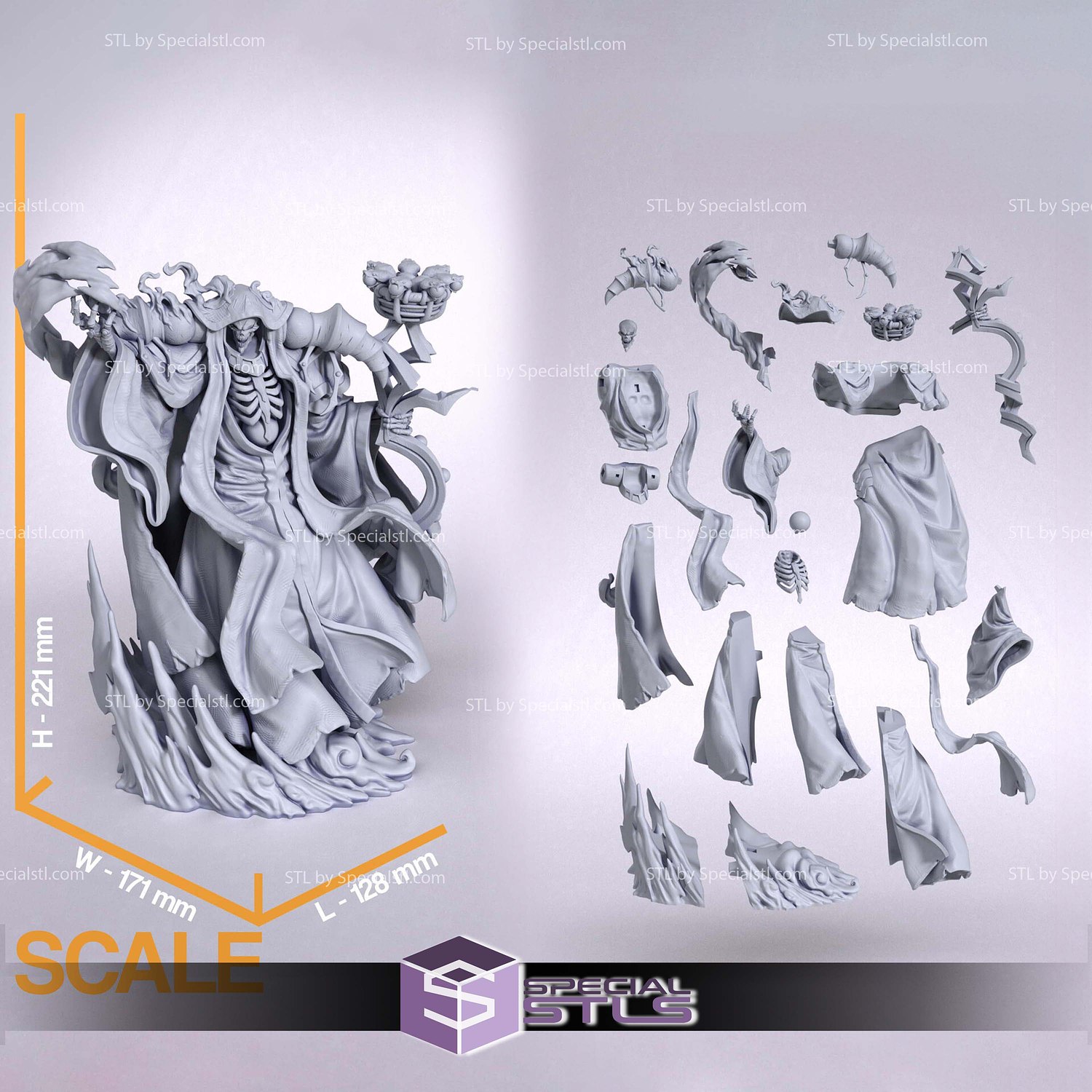 Ainz Ooal Gown V4 3D Printer Files STL Model — view 2
