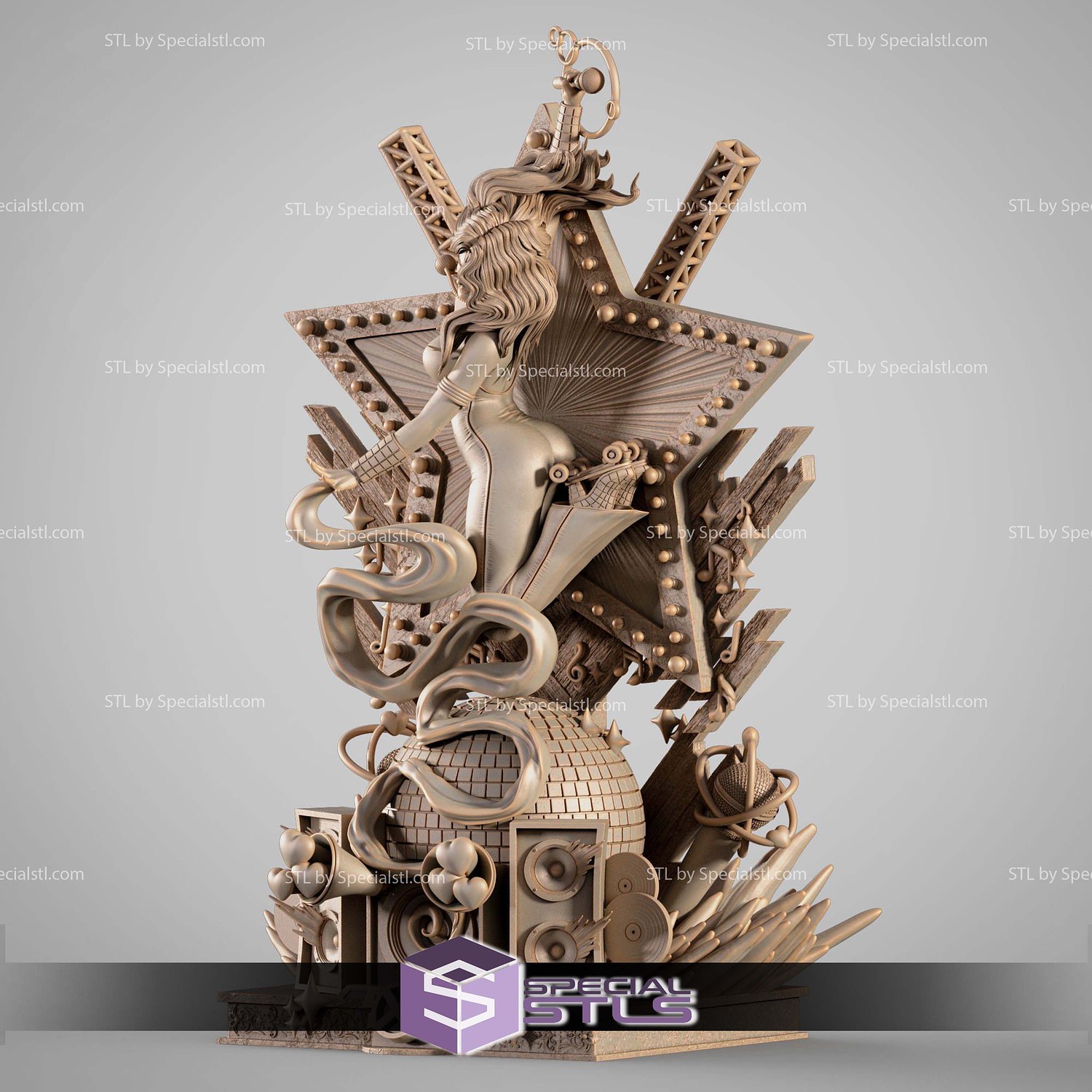 Dazzler Diorama STL Files 3D Model — view 2