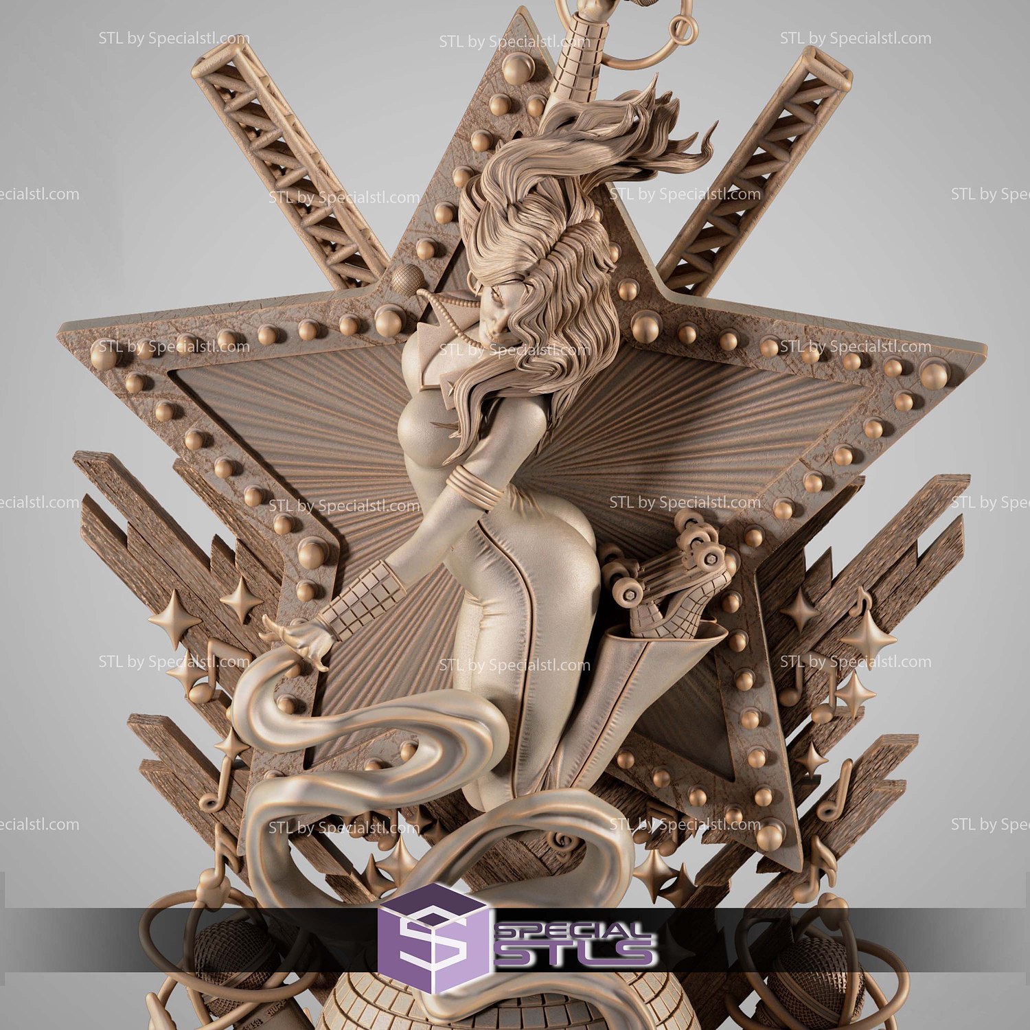 Dazzler Diorama STL Files 3D Model — view 4
