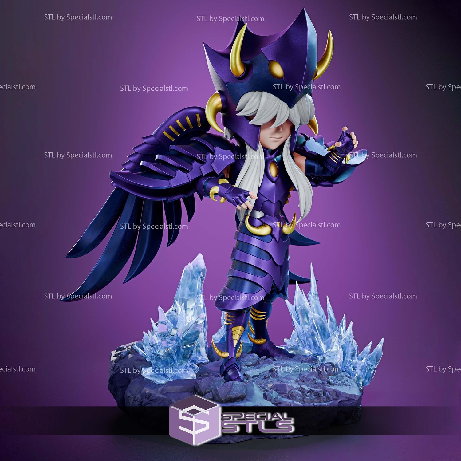 Griffin Minos Saint Seiya Chibi 3D Printer Files STL Model — view 5