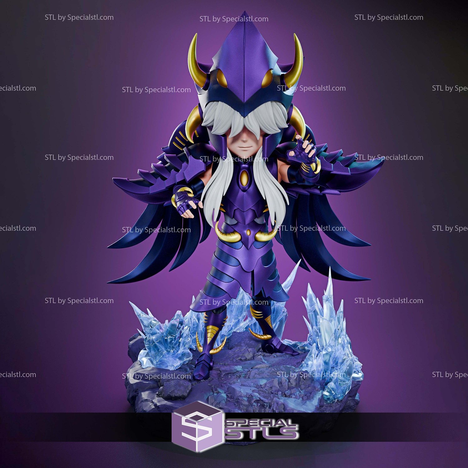 Griffin Minos Saint Seiya Chibi 3D Printer Files STL Model — view 6