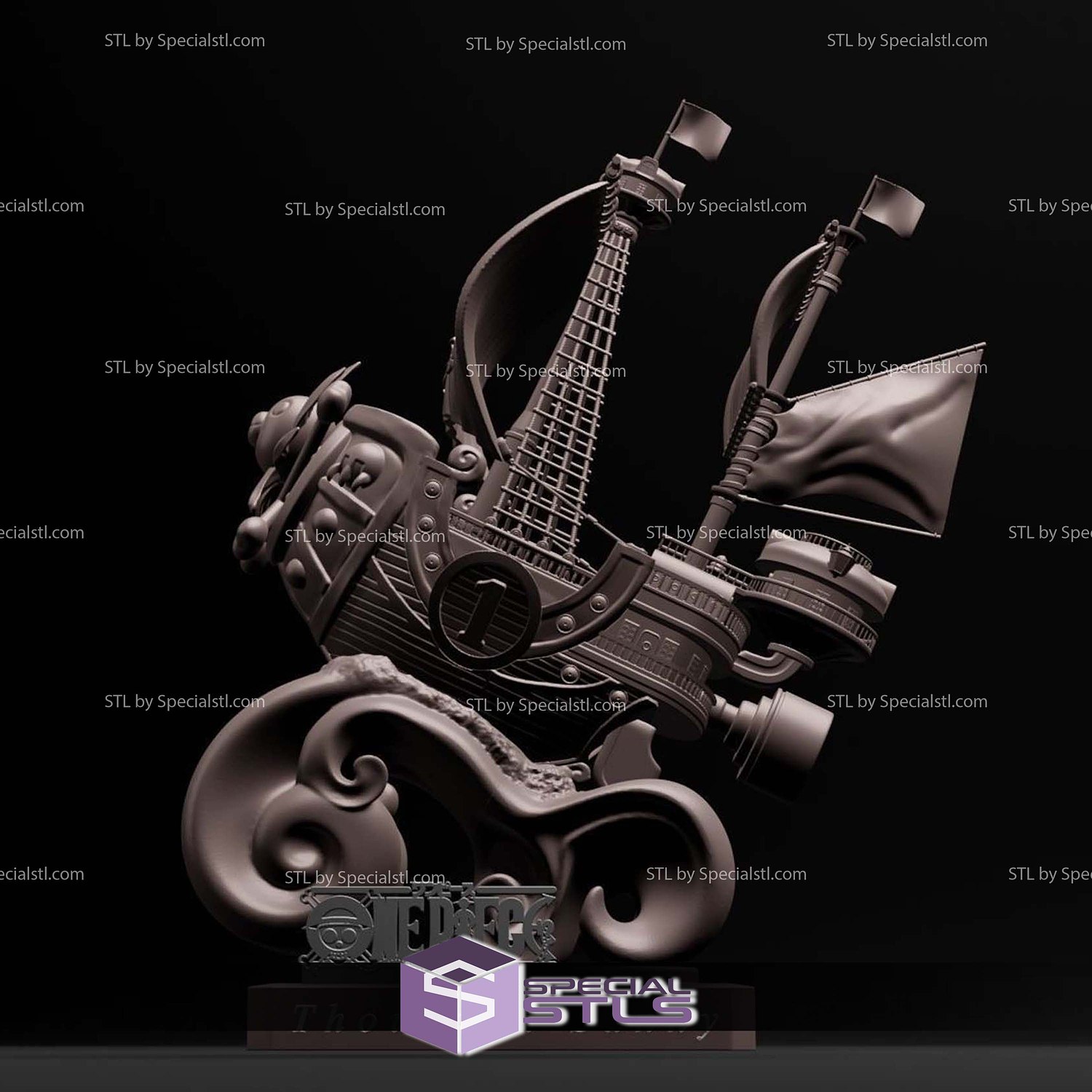 One Piece Thousand Sunny Digital STL Files 3D Model — view 2