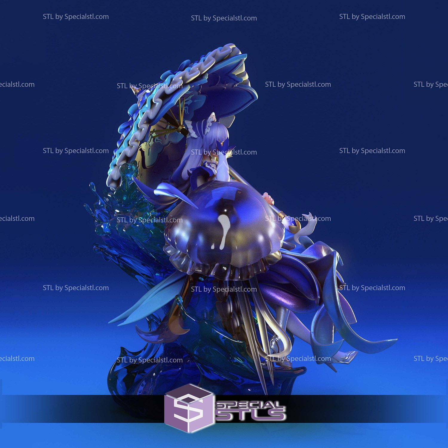 Cantarella Wuthering Waves Diorama 3D Printer Files STL Model — view 3