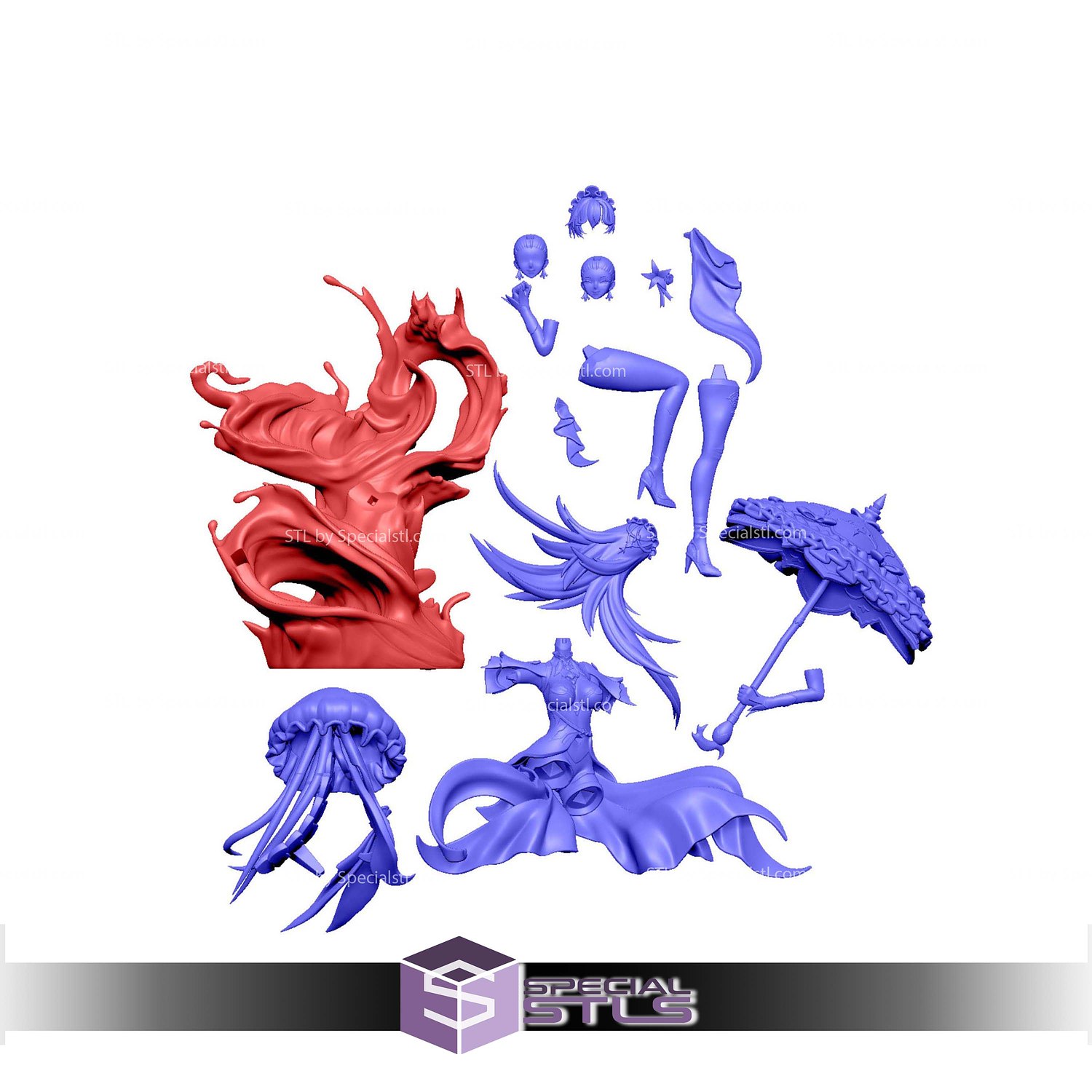 Cantarella Wuthering Waves Diorama 3D Printer Files STL Model — view 5