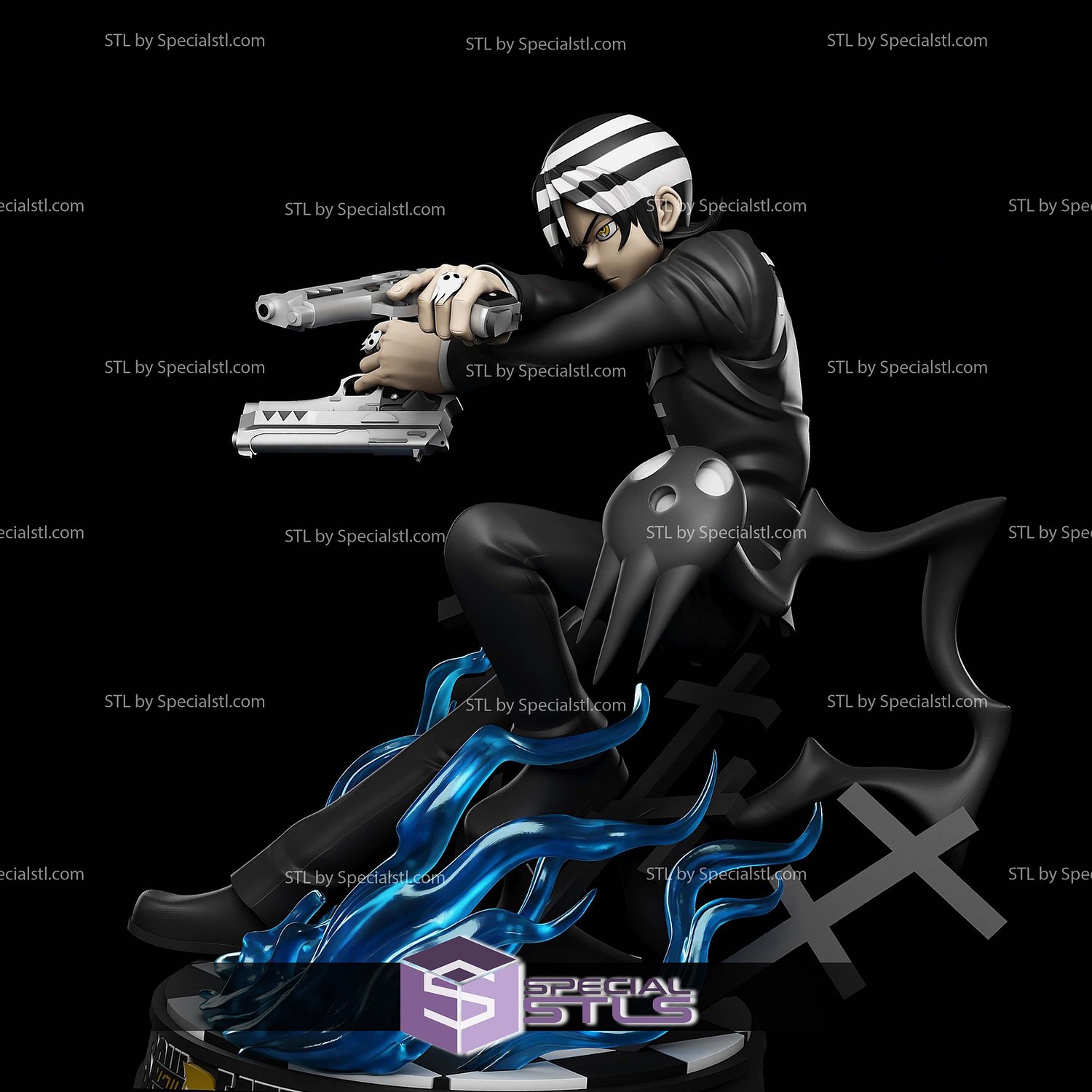 Death the Kid Soul Eater 3D Printer Files STL Model — view 2