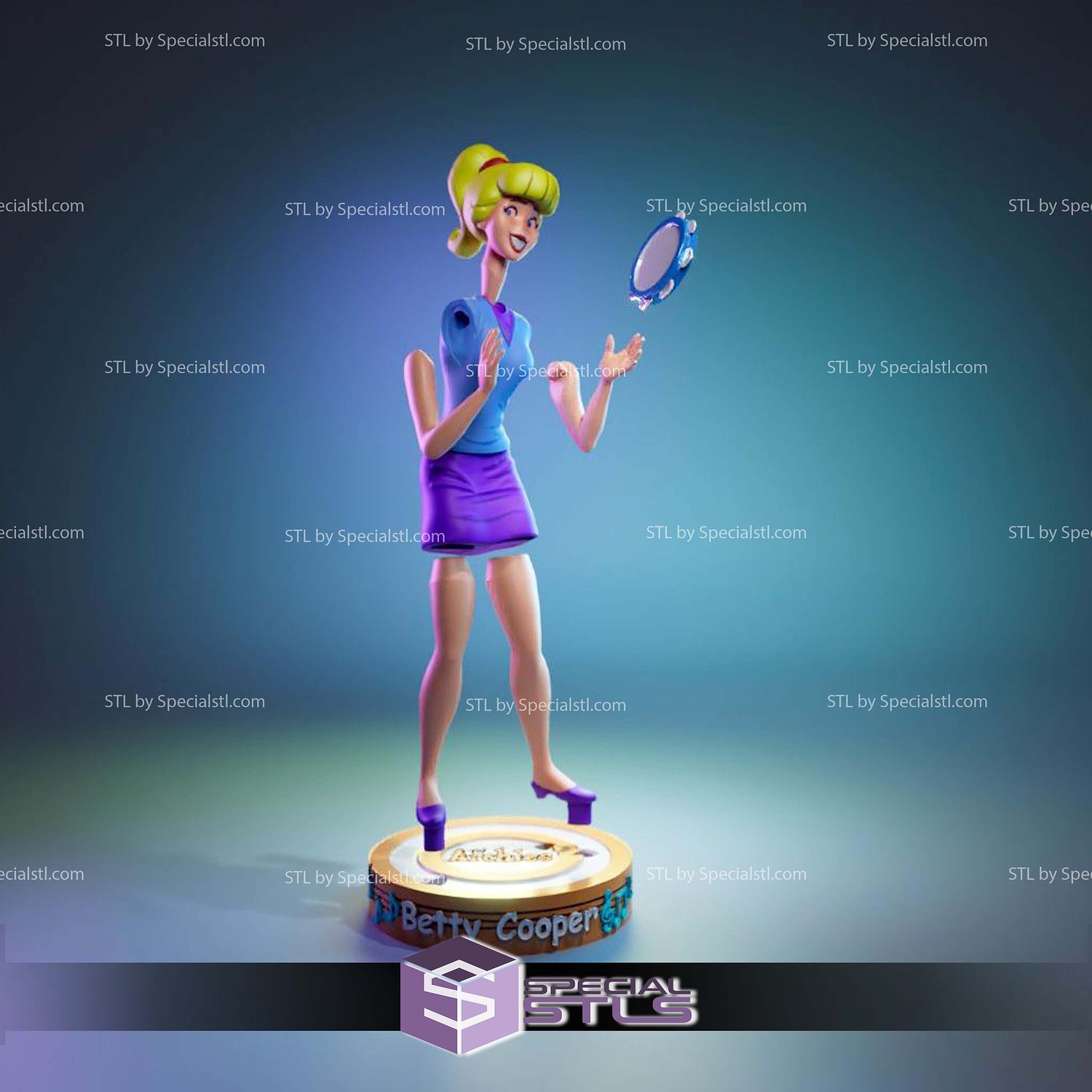 Betty Cooper Archie STL Files 3D Model — view 5