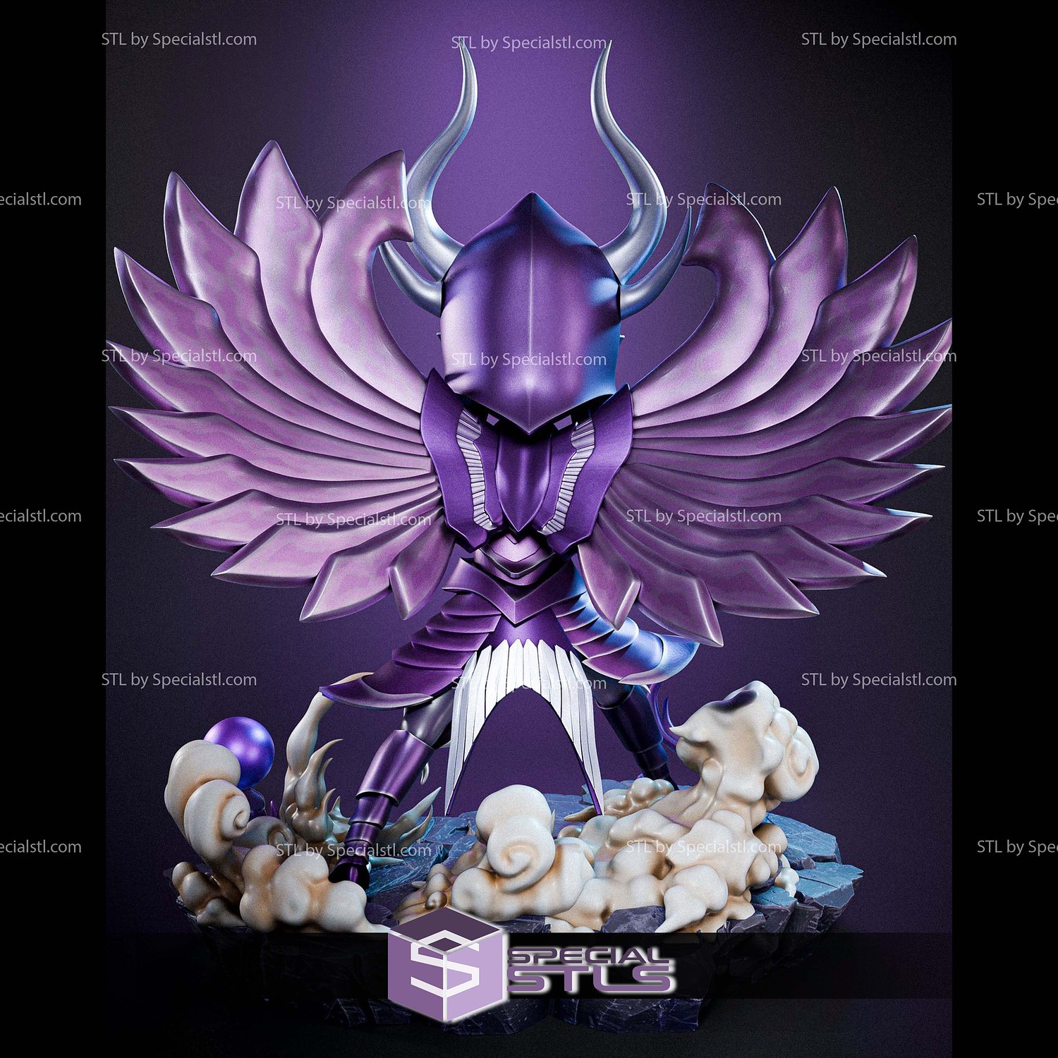 Aiacos de Garuda Saint Seiya Chibi 3D Printer Files STL Model — view 3