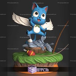 Happy Chibi Fairy Tail STL Files 3D Model